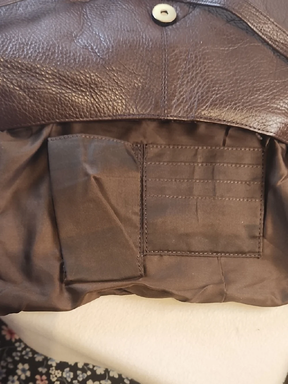 Classic Brown Pebble Genuine Leather Shoulder Bag with Gold Buckle - Picture 11 of 16
